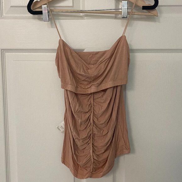 Enza Costa | Ruched Cami in Dark Nude - Picture 4 of 5